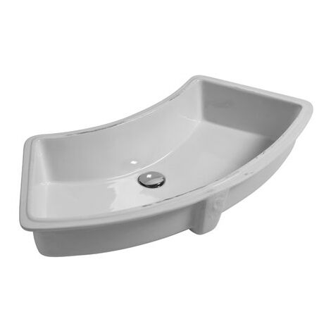Lavabo sottopiano curvo 85x42 arcuato incasso ceramica