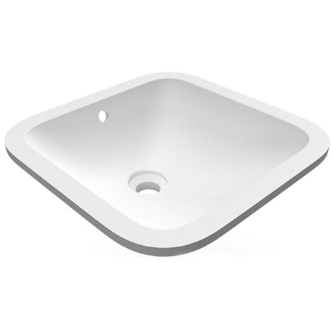 Lavabo sottopiano quadrato Rak Ceramics Bianco
