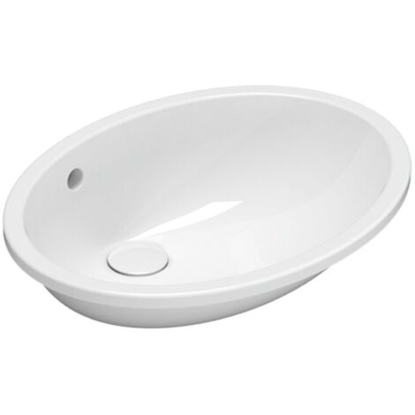 Lavabo sous plan en céramique 57x43 cm Globo Sibari VA018BI  Blanc - Céramique