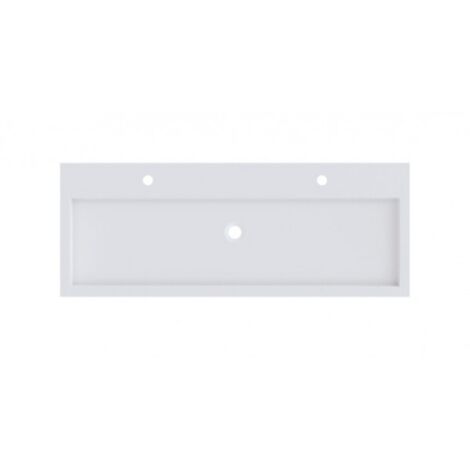 Lavabo SPRING VOW RIHO 100x46x8 cm 2 trous en composite de marbre