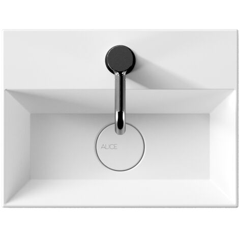Lavabo Spy appoggio/sospeso salvaspazio 40x30 rettangolare in