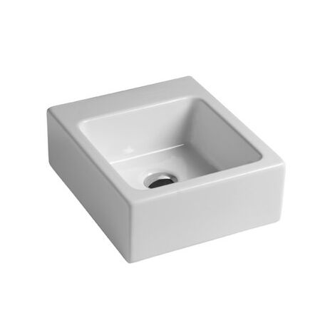 Lavabo Square appoggio/sospesi salvaspazio 32x37 quadro in
