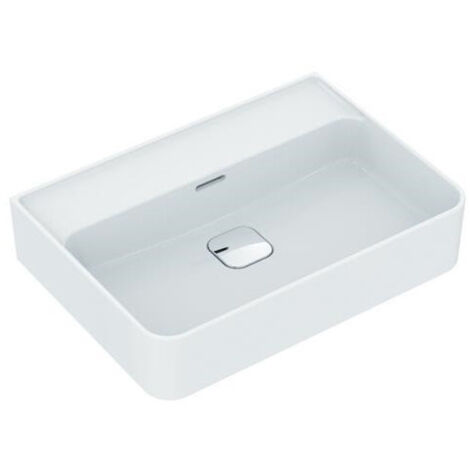 Lavabo STRADA II sans trou pour robinetterie, dessous poncé 600 x 430 x 170 mm blanc IDEAL STANDARD