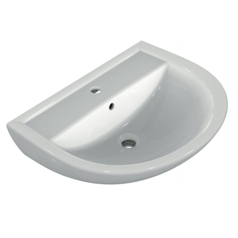 

Lavabo suspendido 60x47 cm de cerámica serie York | Blanco - Standard