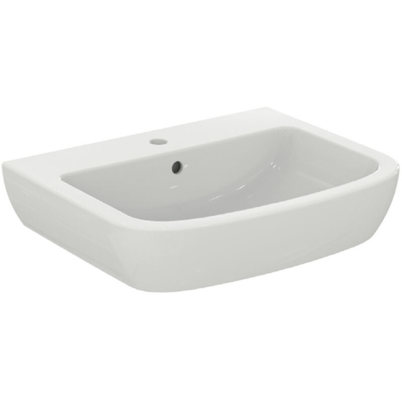 

Lavabo suspendido 65x52 cm de cerámica serie Vigo | Blanco - Con pedestal para lavabo