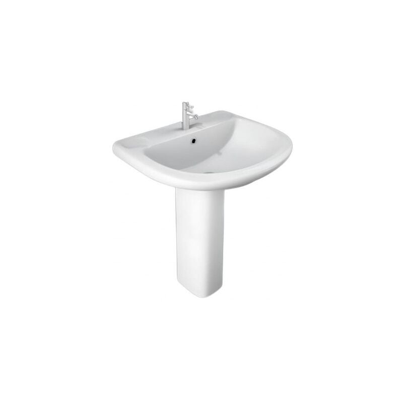 

Lavabo suspendido 66x55 cm de cerámica serie Cardiff | Blanco brillo - Standard