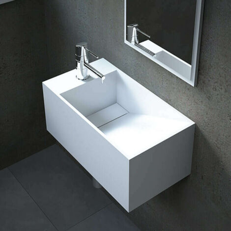 Lavabo suspendido en Solid surface 50 cm - Rhéa G