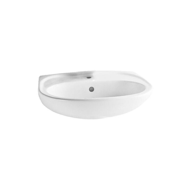 Lavabo suspendu 55 cm blanc brillant - Vitra Normus - Senza colonna