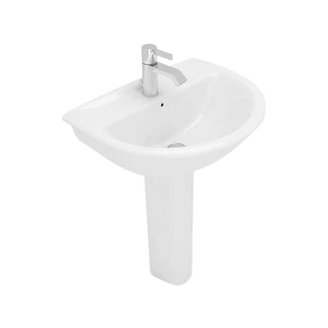 Lavabo suspendu 60x48,5 cm en céramique blanc brillant - Rak Ceramics Karla - Blanc Standard