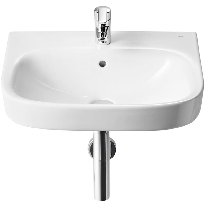 Roca - Lavabo suspendu Debba 550x440 mm, Blanc avec jeu de fixations