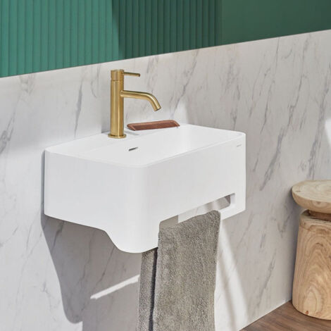 Lavabo suspendu design CORK 50 cm en sanydur