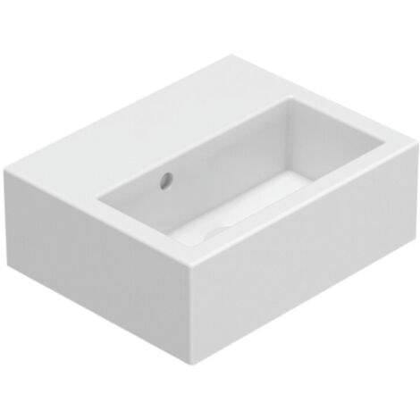 Lavabo suspendu en céramique 40x32 cm Globo Stone SCR40BI  Blanc - Céramique