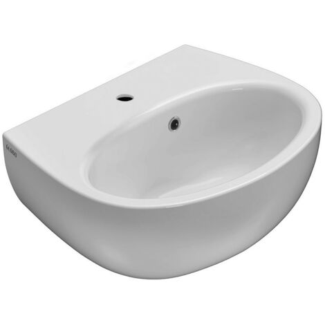 Lavabo suspendu en céramique 45x36 cm Globo Grace GR045BI  Blanc - Céramique