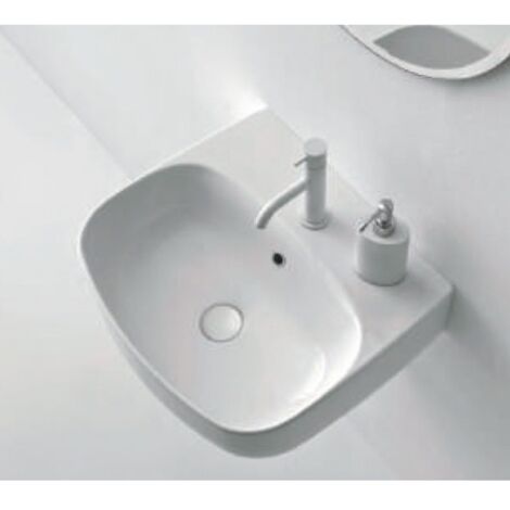 LAVABO SUSPENDU NOLITA AVEC PLAGE 50X45 BLANC - CRISTINA ONDYNA NOLI5024
