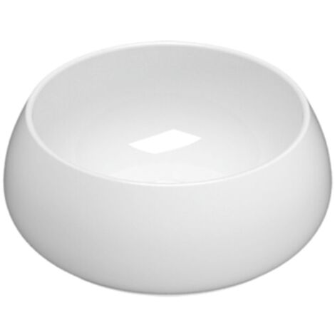Lavabo T-Edge appoggio salvaspazio cm. 35x35 tondo in ceramica