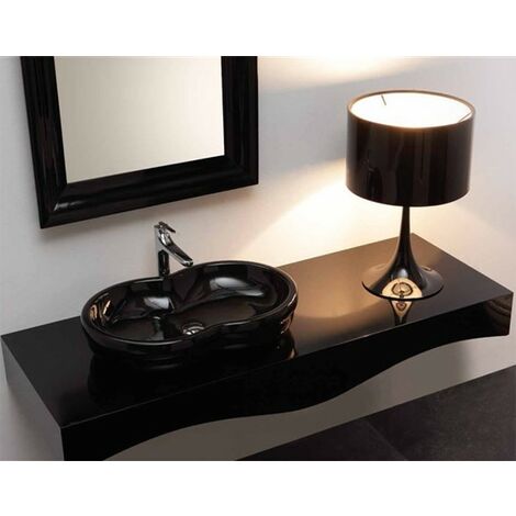 Lavabo Time appoggio 65x42 in ceramica bianco lucido di Ceramica