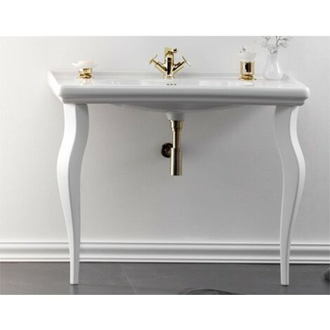 Lavabo Time sospeso/appoggio/su gambe 105x56 rettangolare in
