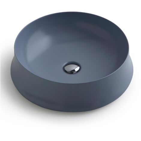 Lavabo Tondo Da Appoggio Azzurro