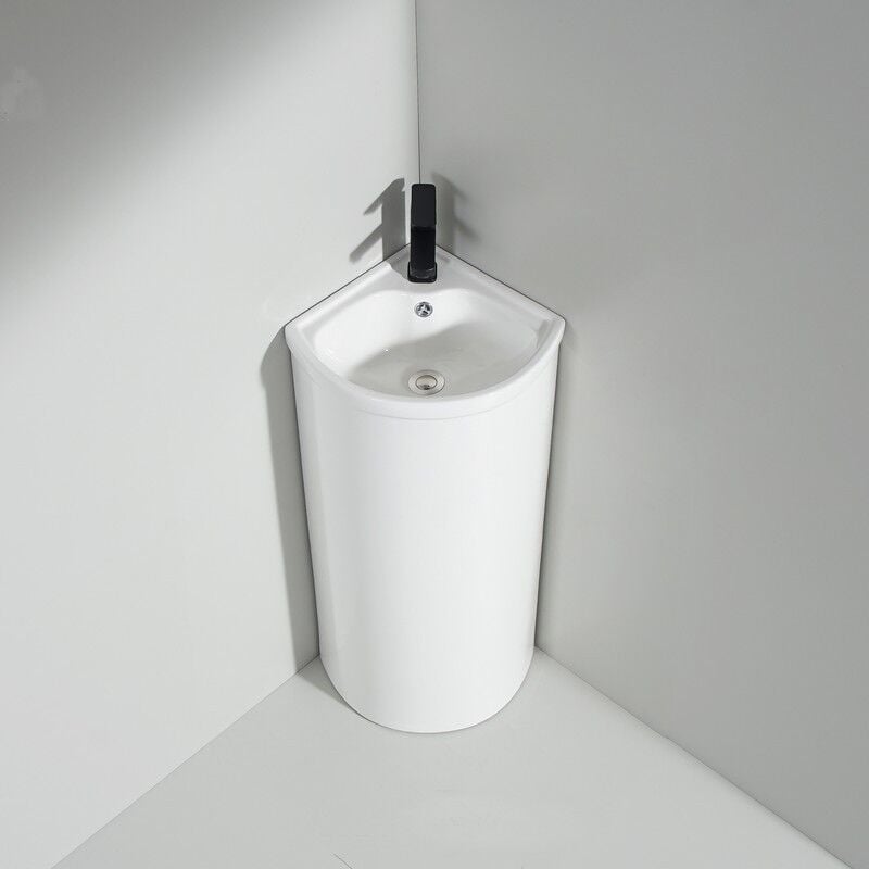 Lavabo Totem Angle 45x85 cm - Céramique - Laos
