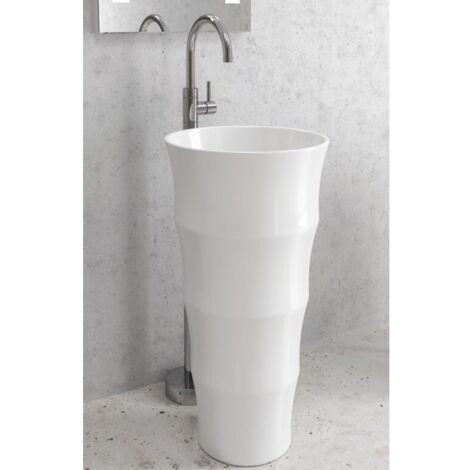 Lavabo totem LOUVRE 83x42x42 cm en céramique