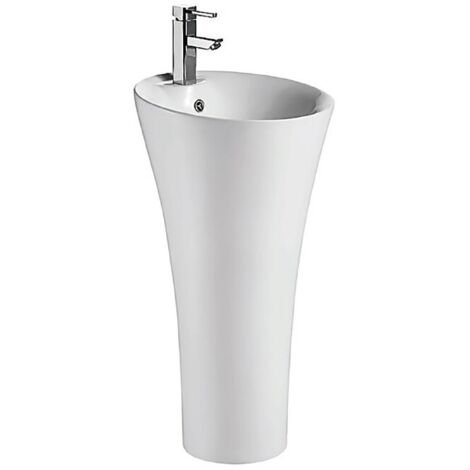 Lavabo totem VENDOME 87x45,5x45,5 cm en céramique