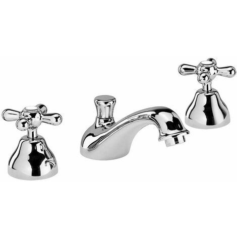 Lavabo tre fori con bocca bassa Cromo Piralla Rubinetteria Sofia 0SF00033A17  Cromo