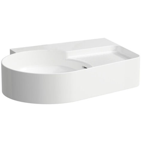 Lavabo VAL 530 x 400 mm, sans trou pour robinetterie, avec trop-plein blanc mat LAUFEN