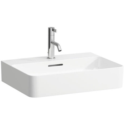 Lavabo VAL 550 x 420 mm avec trop-plein, version 1 trou de robinetterie LAUFEN