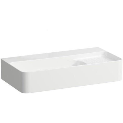 Lavabo VAL COMPACT 600 x 315 mm, sans trou pour robinetterie, avec trop-plein blanc LAUFEN