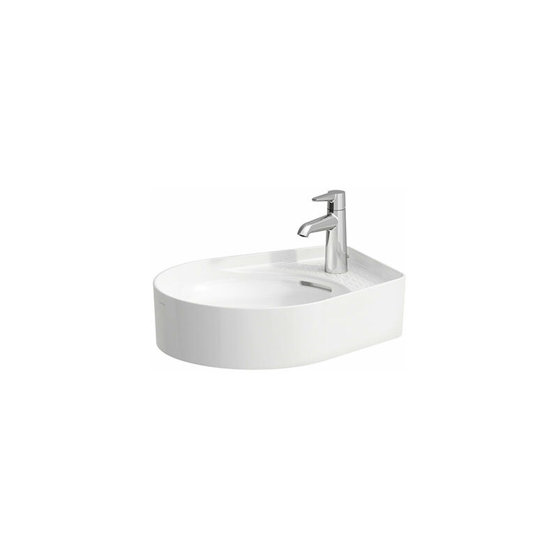 

Lavabo VAL en ejecución, 1 agujero para grifo, con rebosadero, US cerrado 500x400,, color: Blanco con LCC - H8122814001041