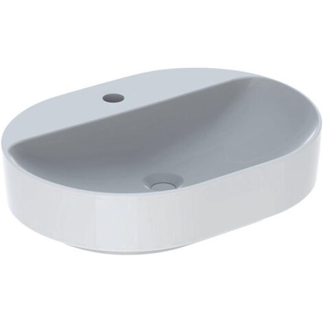 Lavabo VariForm elliptique 600x450mm avec trou pour robinet sans trop plein blanc KT