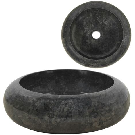 Lavabo-Vasque 40 x 12 cm Marbre Noir 320155
