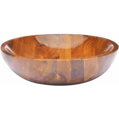 Lavabo vasque à poser Luxueux, Bac à laver, Bois de teck massif 60x40x10 cm OIB6929E