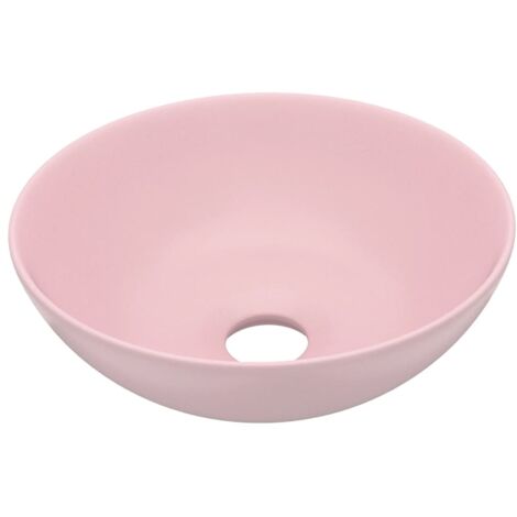 Lavabo vasque à poser Luxueux, Bac à laver, Céramique Rose mat Rond OIB6396E
