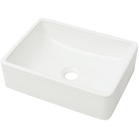 Lavabo vasque à poser Luxueux, Céramique Bac à laver, Blanc 41 x 30 x 12 cm OIB7814E