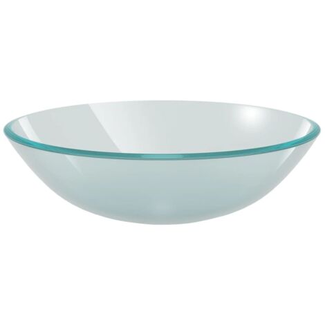 Lavabo vasque à poser Luxueux, Verre trempé Bac à laver, 42 cm Givré OIB5749E