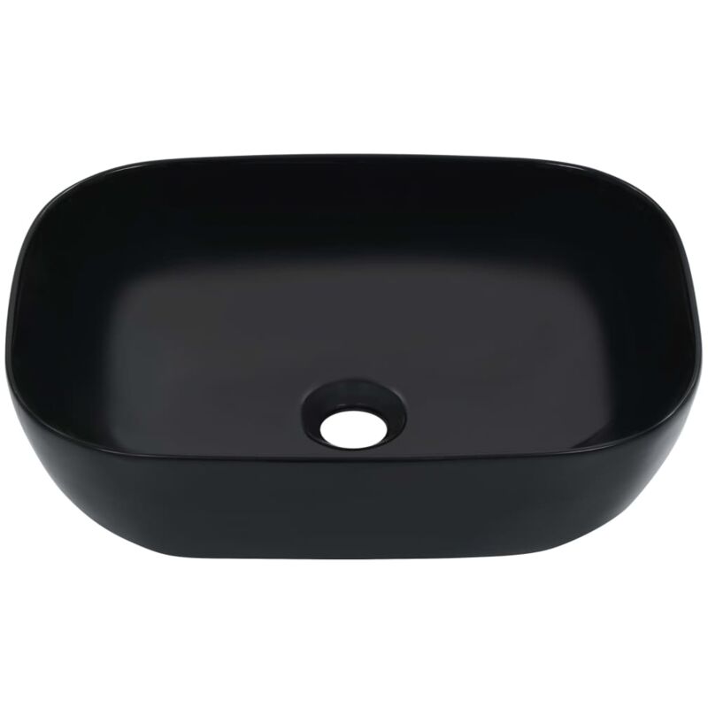Lavabo vasque à poser Luxueux, Bac à laver, 45,5x32x13 cm Céramique Noir OIB1339E - Noir