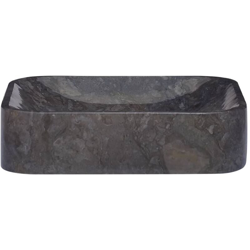 Lavabo vasque à poser Luxueux, Bac à laver, Noir 40x40x10 cm Marbre OIB5020E