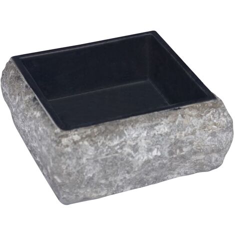 Lavabo vasque salle de bain 30 x 30 cm marbre noir