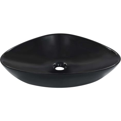 Lavabo Vasque salle de bain  évier polyvalent 58,5 x 39 x 14 cm Céramique Noir