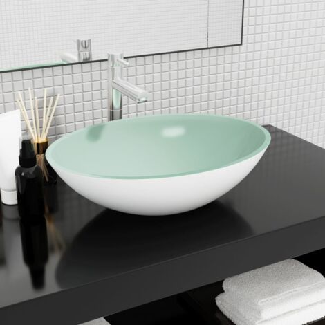Lavabo, Vasque Verre 50x37x14 cm Blanc FR556465 DESIGN IN