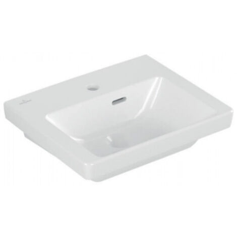 Lavabo V&B SUBWAY 3.0 450x370mm avec trop-plein avec trou pour robinet blanc