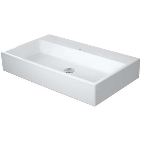 Lavabo Vero Air Wash Duravit 80x47cm, sin rebosadero, con banco