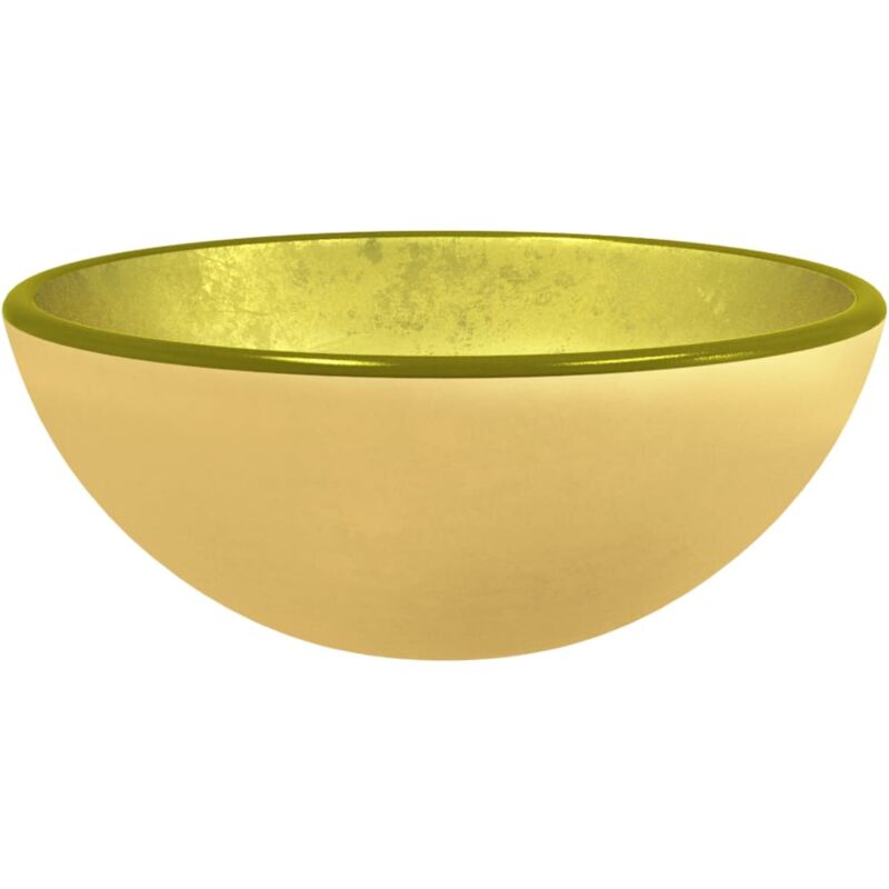 Vidaxl - Lavabo Verre trempé 30x12 cm Doré