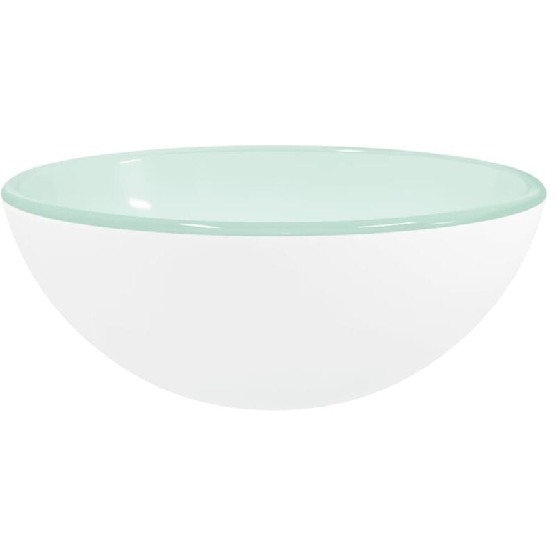 Vidaxl - Lavabo Verre trempé 30x12 cm Blanc