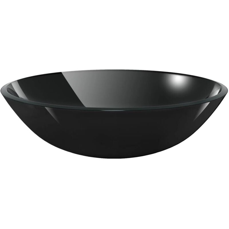 Doc&et² - inlife Lavabo Verre trempé 42 cm Noir