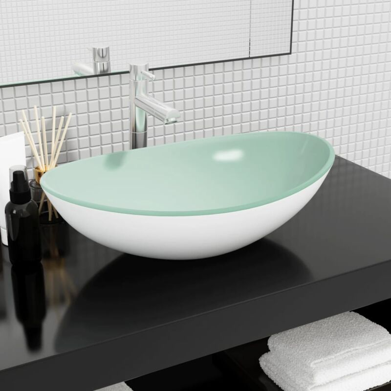 Vidaxl - Lavabo Verre trempé 54,5x35x15,5 cm Blanc