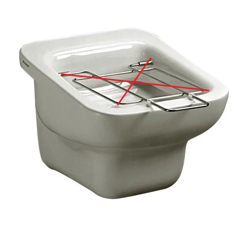 Lavabo Vidoir Porcelaine Mural Ideal Standard Brenta 53x46cm Blanc - J349301