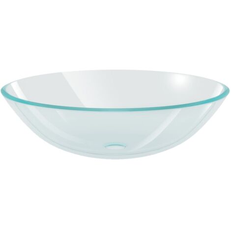 Lavabo vidrio templado transparente 42 cm vidaXL