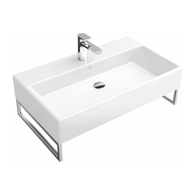 

Villeroy&boch - Memento, Lavabos de pared, 800 x 470 mm, Rectangular, para grifería de pared, sin orificio para grifería, con rebosadero, Porcelánico